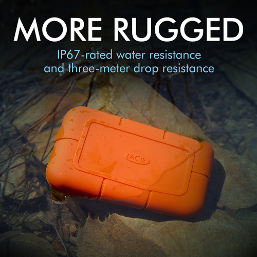 LaCie Rugged 2TB Portable Solid State Drive - External - USB-C