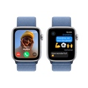 Apple Watch SE Silver Aluminium Case with Winter Blue Sport Loop