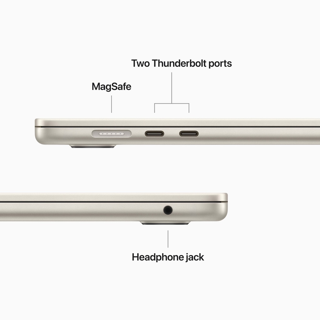 15-inch MacBook Air: Apple M2 chip with 8-core CPU and 10-core GPU, 256GB - Starlight (Demo)