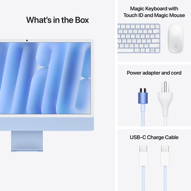 Apple 24-inch iMac with Retina 4.5K display: Apple M4 chip with 10‑core CPU and 10‑core GPU