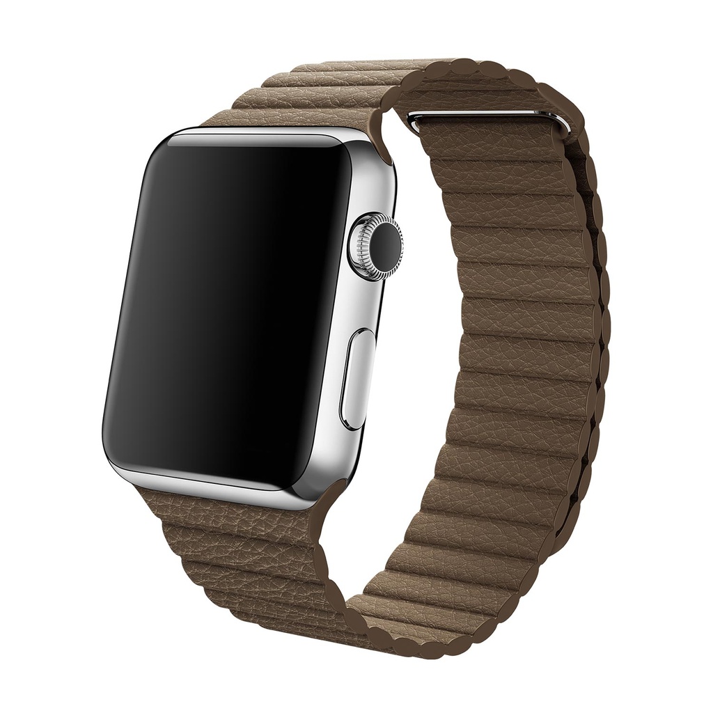Apple Watch 42mm Light Brown Leather Loop - Large
