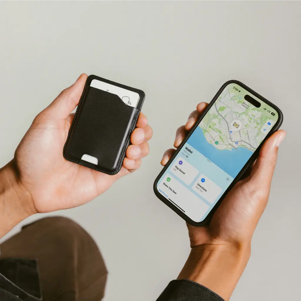 Nomad Leather Find My Wallet - Black