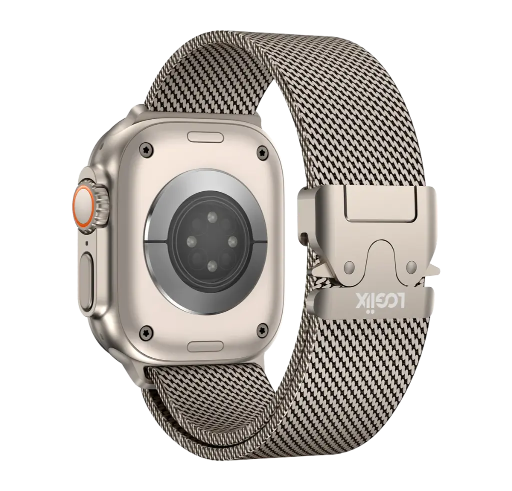 Logiix Milanese Link Apple Watch Ultra Band 42/44/45/49mm - Titanium Finish