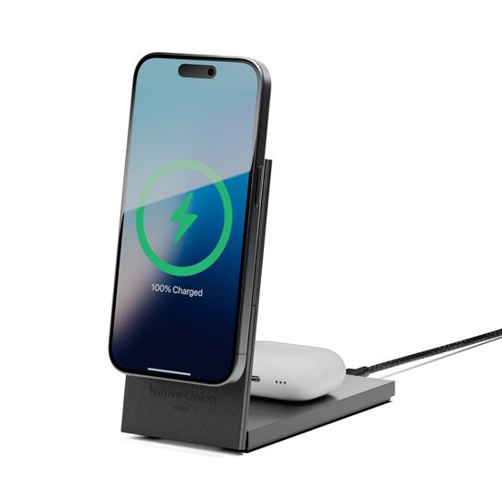 Native Union RISE 2-IN-1 Qi2 Wireless Charger - Black