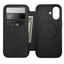 Nomad Modern Leather Folio Case with MagSafe for iPhone 17 - Black