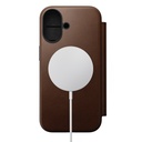 Nomad Modern Leather Folio Case with MagSafe for iPhone 17 - Brown