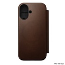 Nomad Modern Leather Folio Case with MagSafe for iPhone 17 - Brown