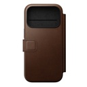 Nomad Modern Leather Folio Case with MagSafe for iPhone 17 Pro - Brown