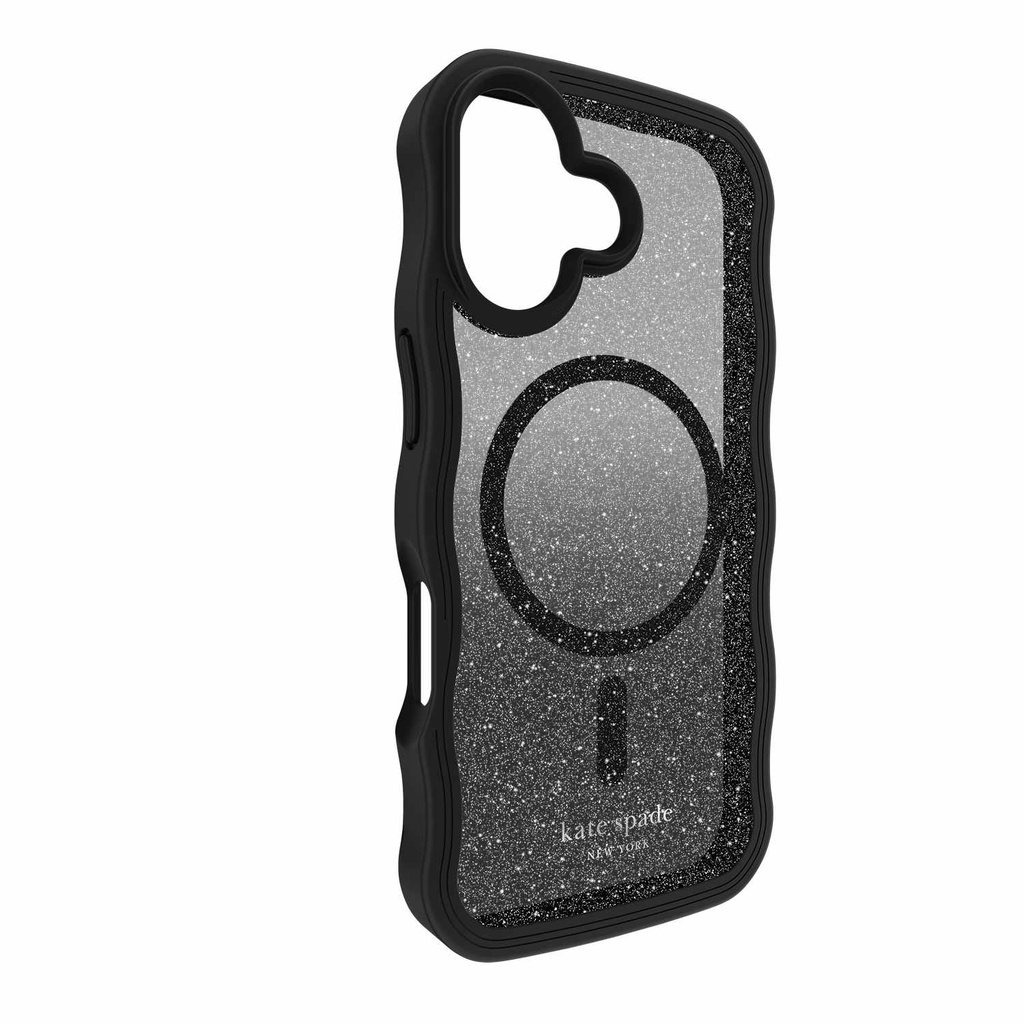 kate spade new york Wavy Protective Hardshell with MagSafe for iPhone 17 - Nightfall Black