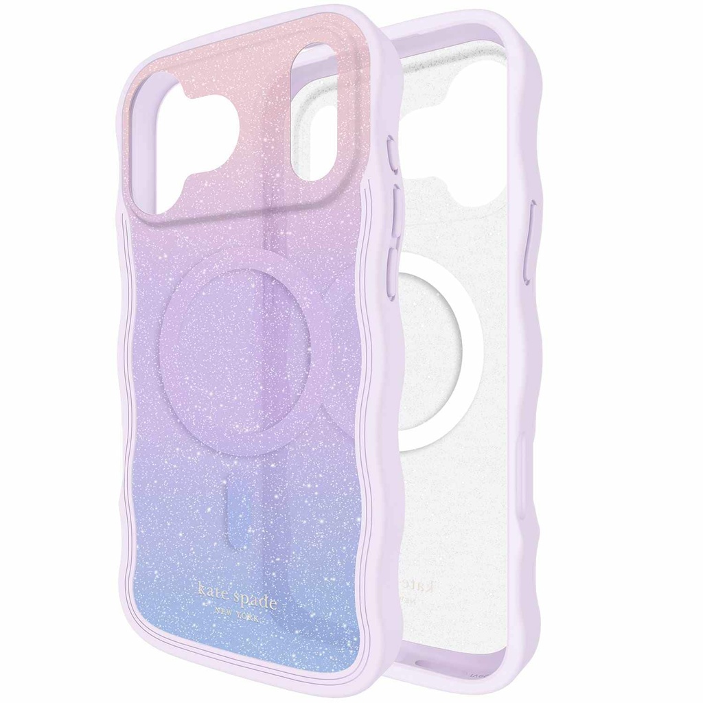 kate spade new york Wavy Protective Hardshell with MagSafe for iPhone 17 Pro Max - Opal Iridescent