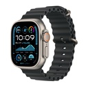 49mm Black Ocean Band - Natural Titanium Finish