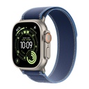 49mm Blue/Bright Blue Trail Loop – S/M - Natural Titanium Finish