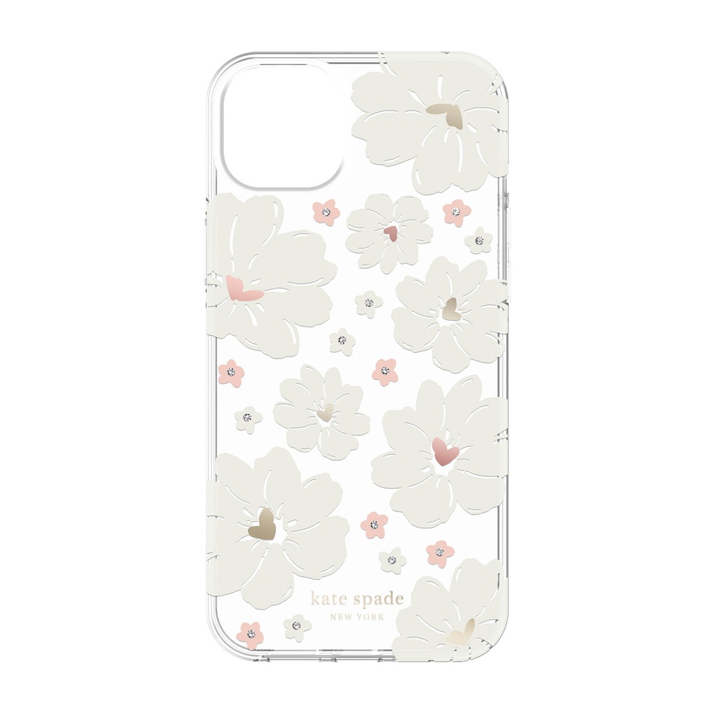 kate spade new york Protective Hardshell Case for iPhone 14 Plus - Classic Peony Cream