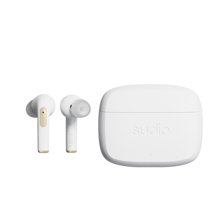 Sudio N2 Pro Active Noise Cancelling Wireless Earbuds - White
