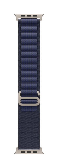 44mm/45mm/46mm/49mm Navy Alpine Loop - Medium - Natural Titanium Finish