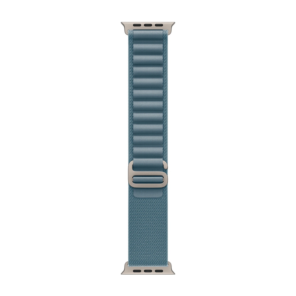44mm/45mm/46mm/49mm Light Blue Alpine Loop - Large - Natural Titanium Finish