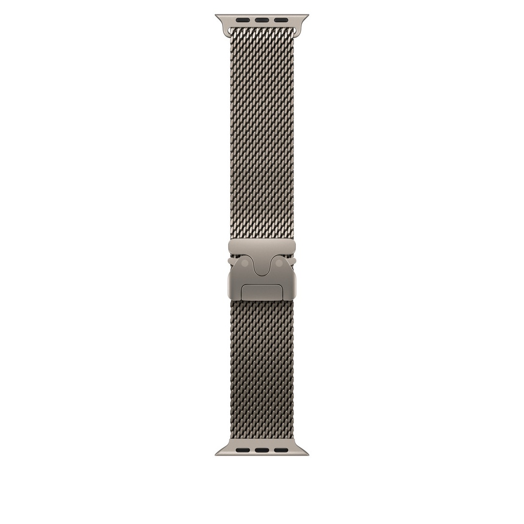 44mm/45mm/46mm/49mm Natural Titanium Milanese Loop - Medium