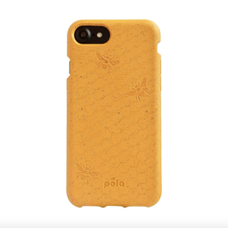 [11082] Pela Compostable Eco-Friendly Protective Case for iPhone SE (2nd &amp; 3rd gen)/8/7/6S/6 - Yellow Honey Bee