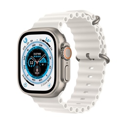 [MNH83VC/A] Apple Watch Ultra GPS + Cellular, 49mm Titanium Case with White Ocean Band