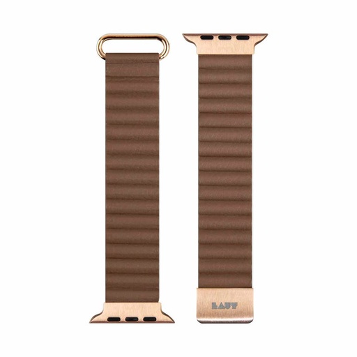[L_AWL_NL_BR] LAUT 44mm/45mm/46mm/49mm Leather Novi Lux Loop for Apple Watch  - Sepia Brown
