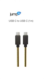 [JP-TC008] Jump+ USB-C to USB-C 1M Braided Cable - Black / Gold