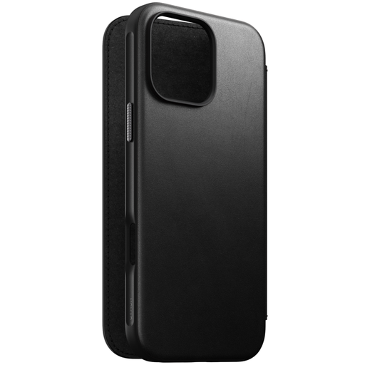 [NM01675785] Nomad Modern Leather Folio Case with MagSafe for iPhone 16 Pro Max - Black