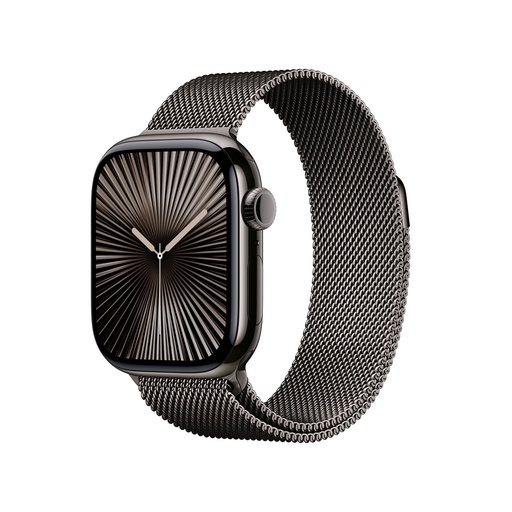 [MX053AM/A] Apple Watch Series 10 GPS + Cellular Slate Titanium Case with Slate Milanese Loop