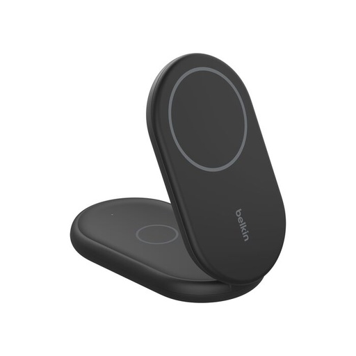 [WIZ028ttBK] Belkin 2-in-1 Magnetic Foldable Wireless Charger with Qi2 15W (Phone / Airpod)