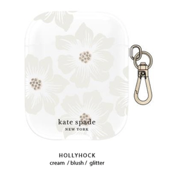 [KSAP-001-HHCCS] kate spade Flexible Case Hollyhock Floral Clear for Airpods