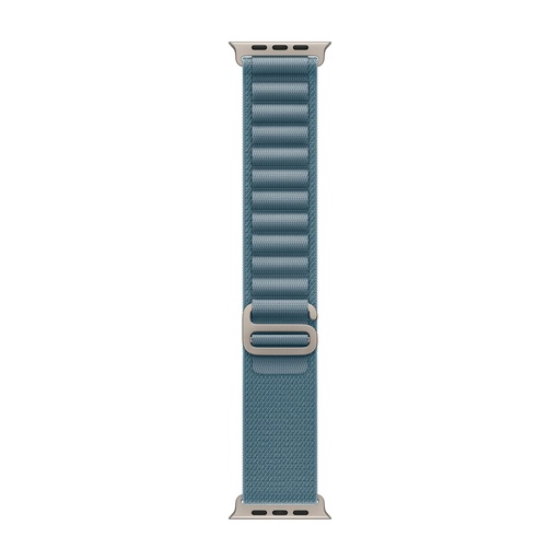 [MFTK4AM/A] 44mm/45mm/46mm/49mm Light Blue Alpine Loop - Large - Natural Titanium Finish