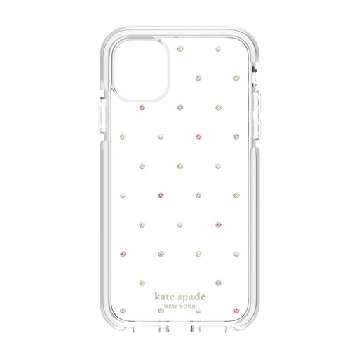 [KSIPH-108-SSCBG] kate spade Hardshell Case for iPhone XR - Store Scene Black/Gold Foil/Clear