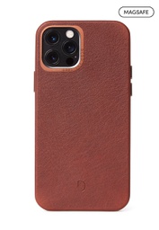 [D20IPO67BC6CBN] Decoded Leather Backcover iPhone 12 Pro Max - Brown - Made for MagSafe