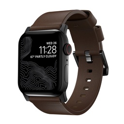 [NM1A4RBM00] Nomad 44mm/42mm Modern Strap for Apple Watch - Black Harware / Brown Leather